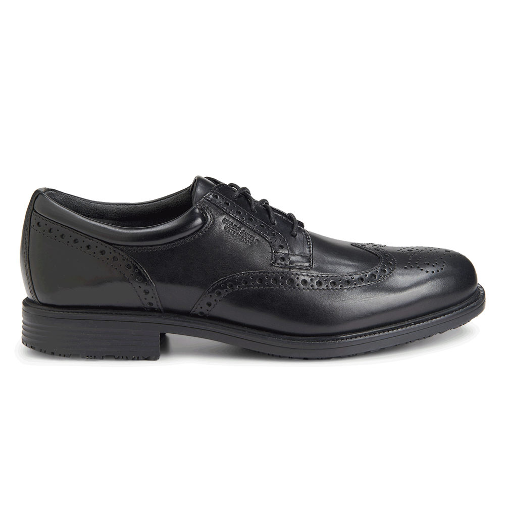 Rockport Pen Sko Herre Svart - Lead The Pack Waterproof Wingtip - QZVT41302